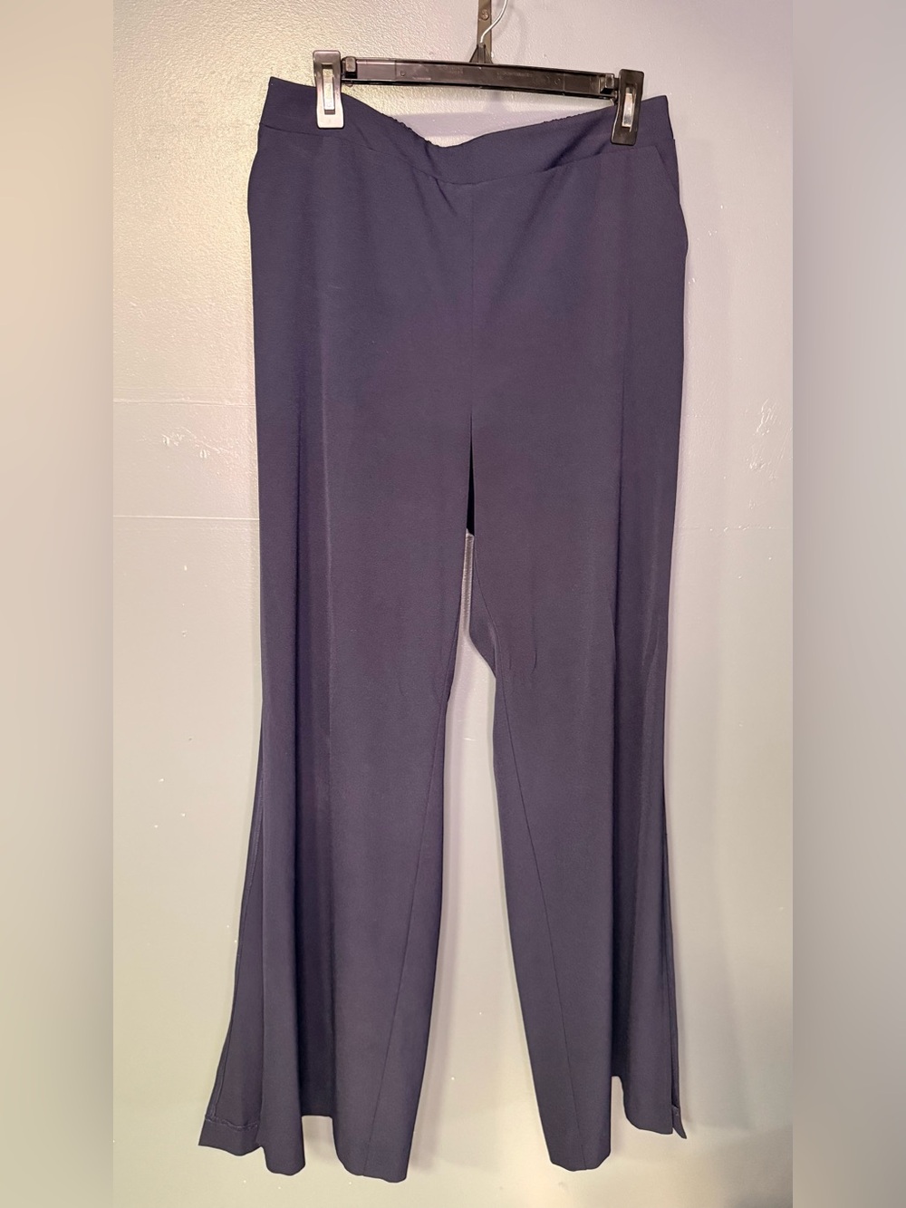 New York & Company Dark Navy Boot-Cut Pants. Sexy leg slits